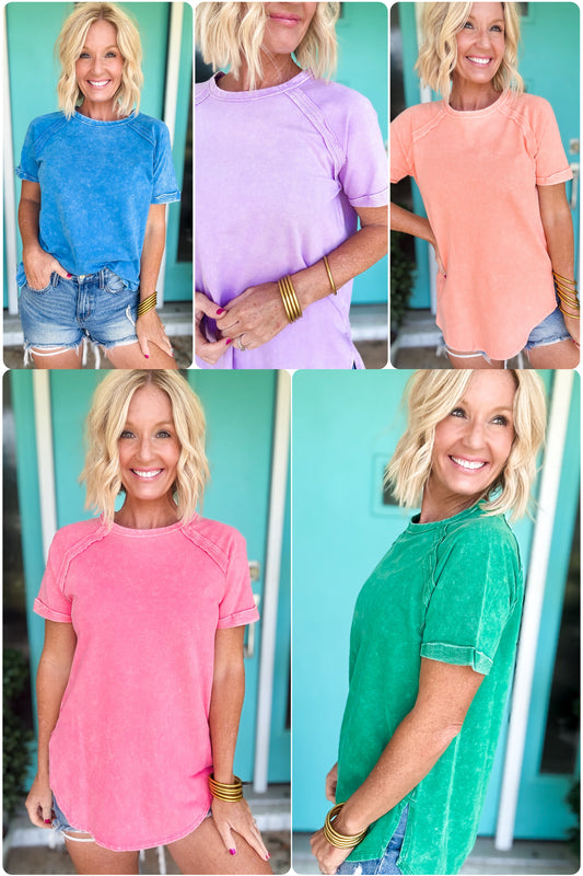 Live In It Curved Hem Tee