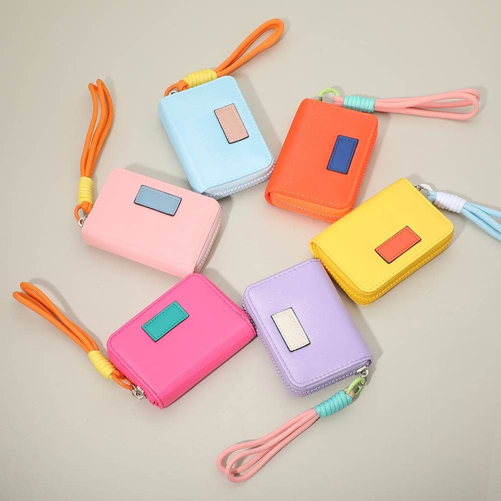 Compact Zip Around Mini Wallet