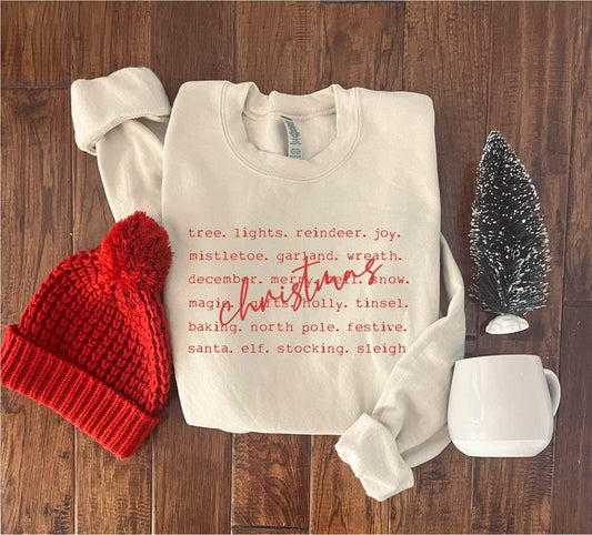 Christmas Words Sweatshirt