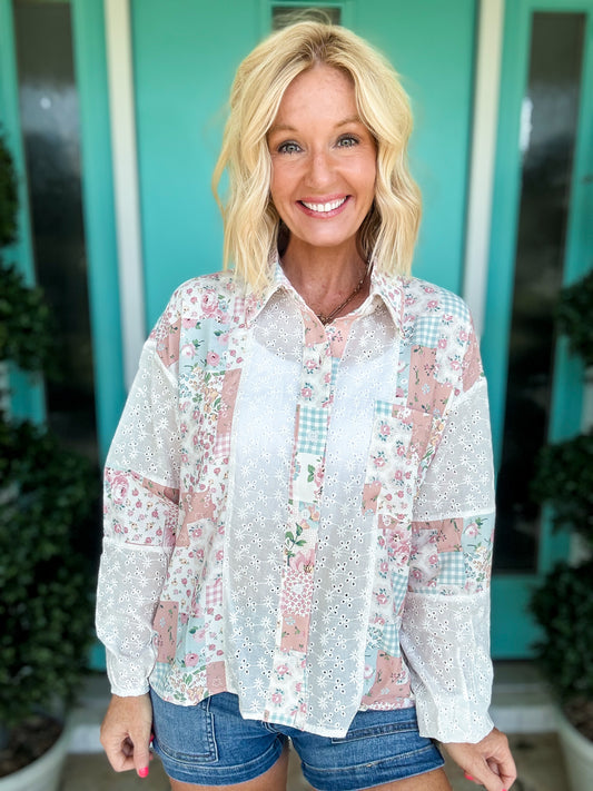 Main Character Floral Button Up