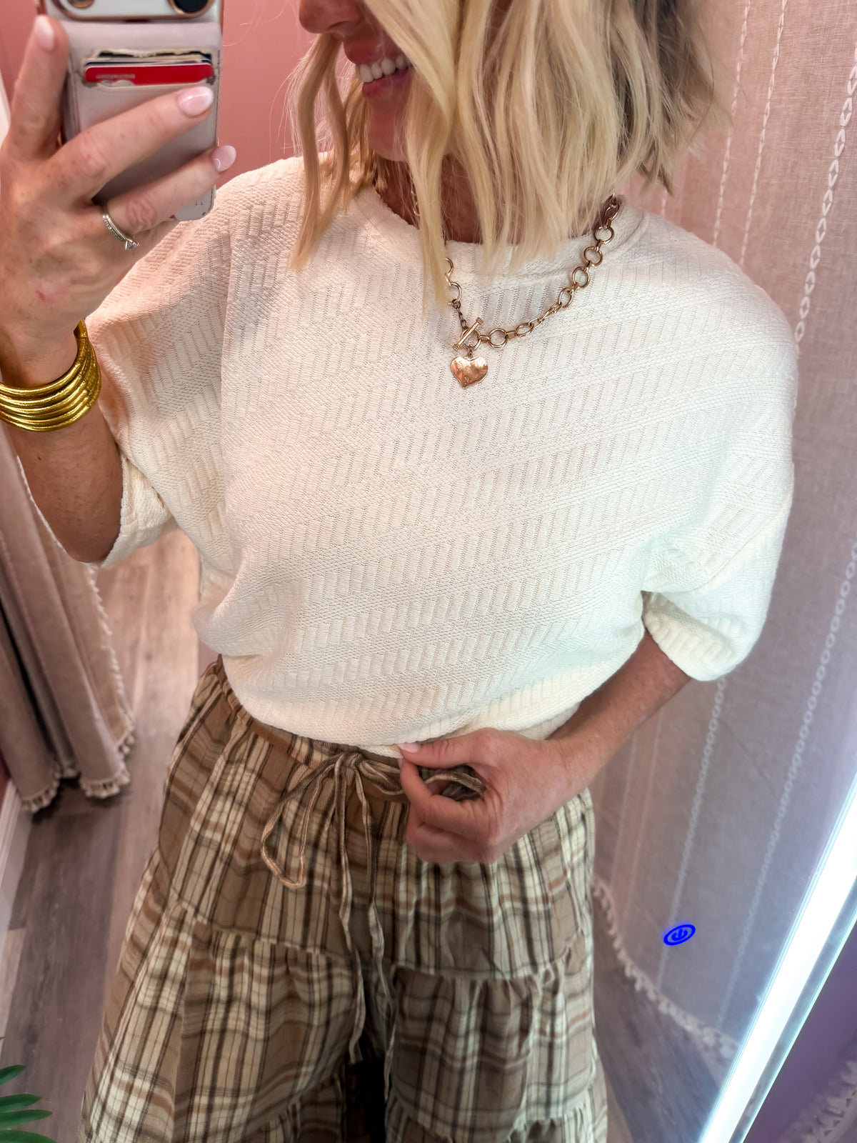 Flirty Plaid Wide Leg Pants