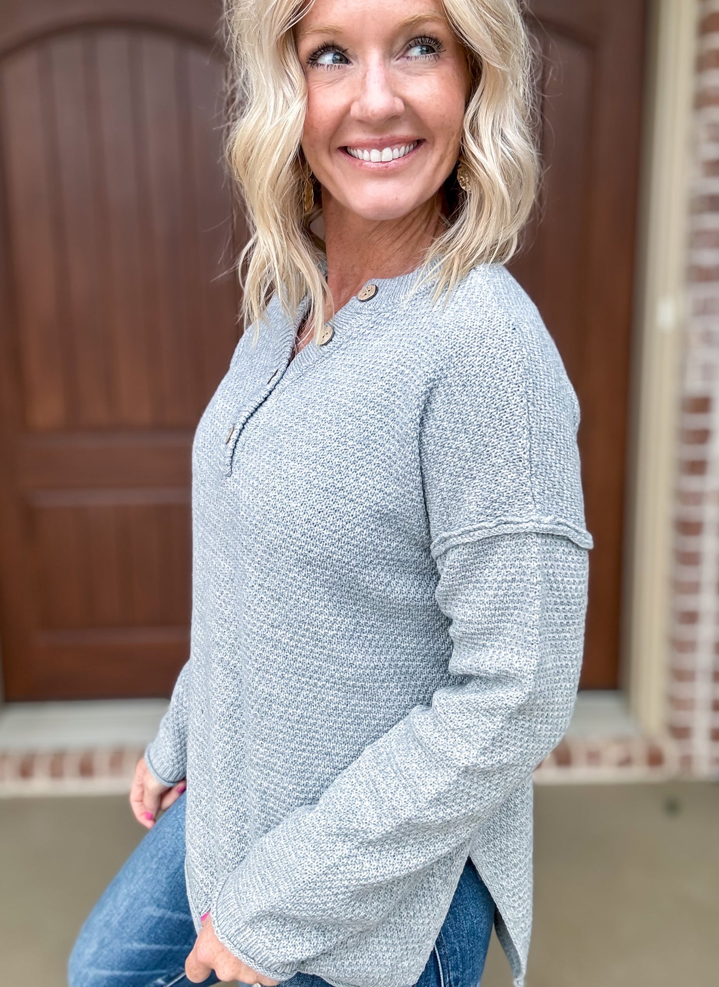 Bertha Basic Henley Sweater