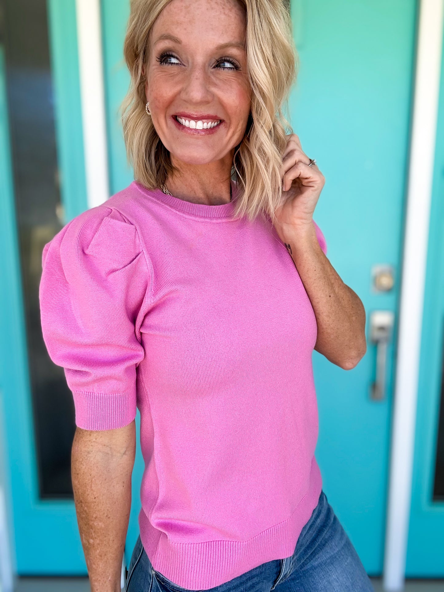 Cutest Puff Sleeve Spring Sweater 2025