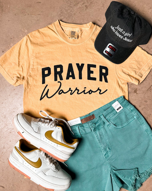 Prayer Warrior Comfort Colors Tee *mustard