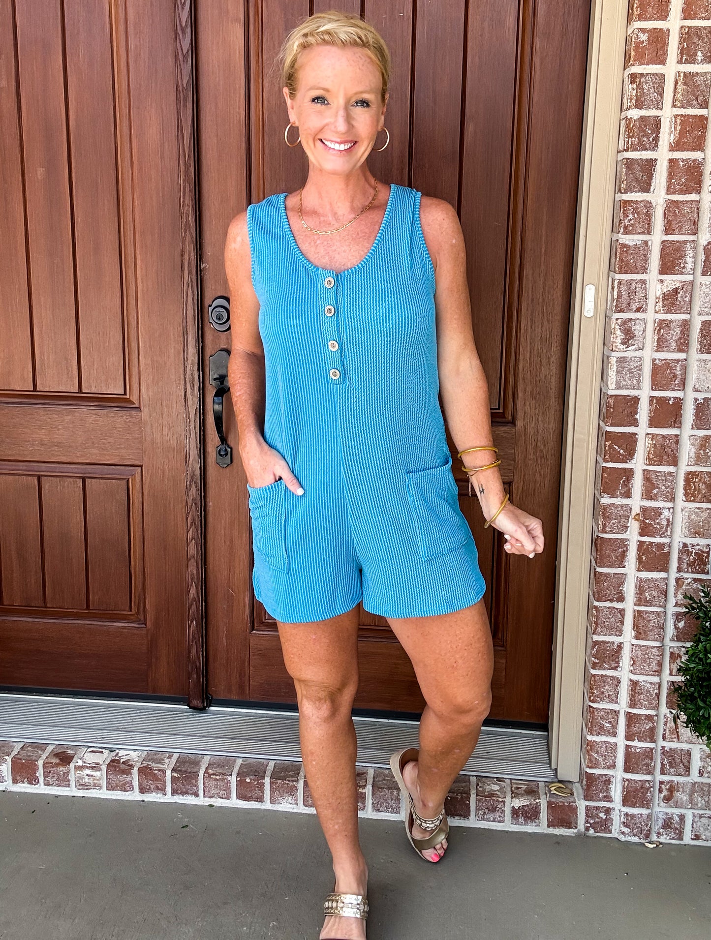 Forever Front Button Romper