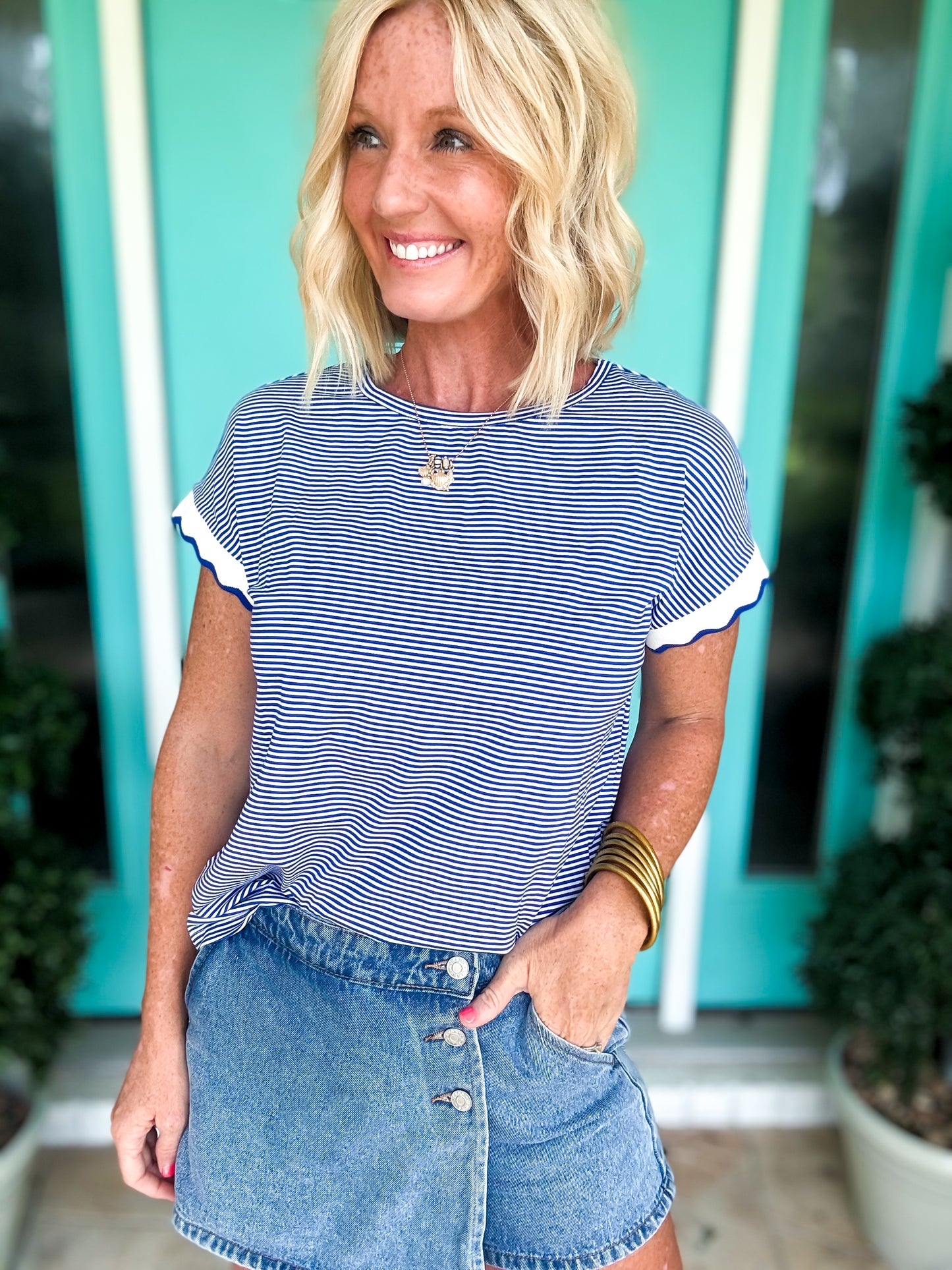Royal Stripes Top
