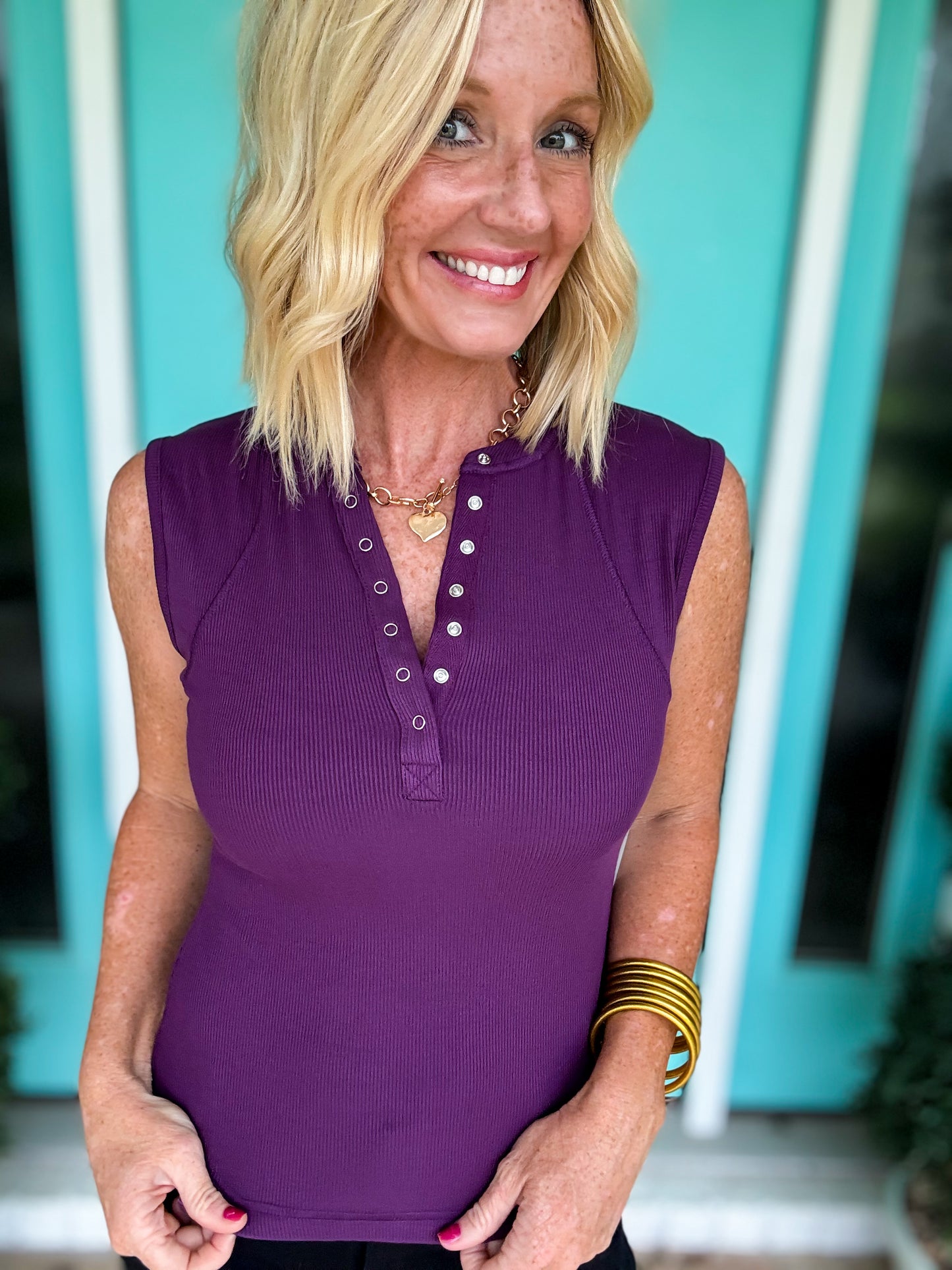 The Henley Tank Top by Mono B