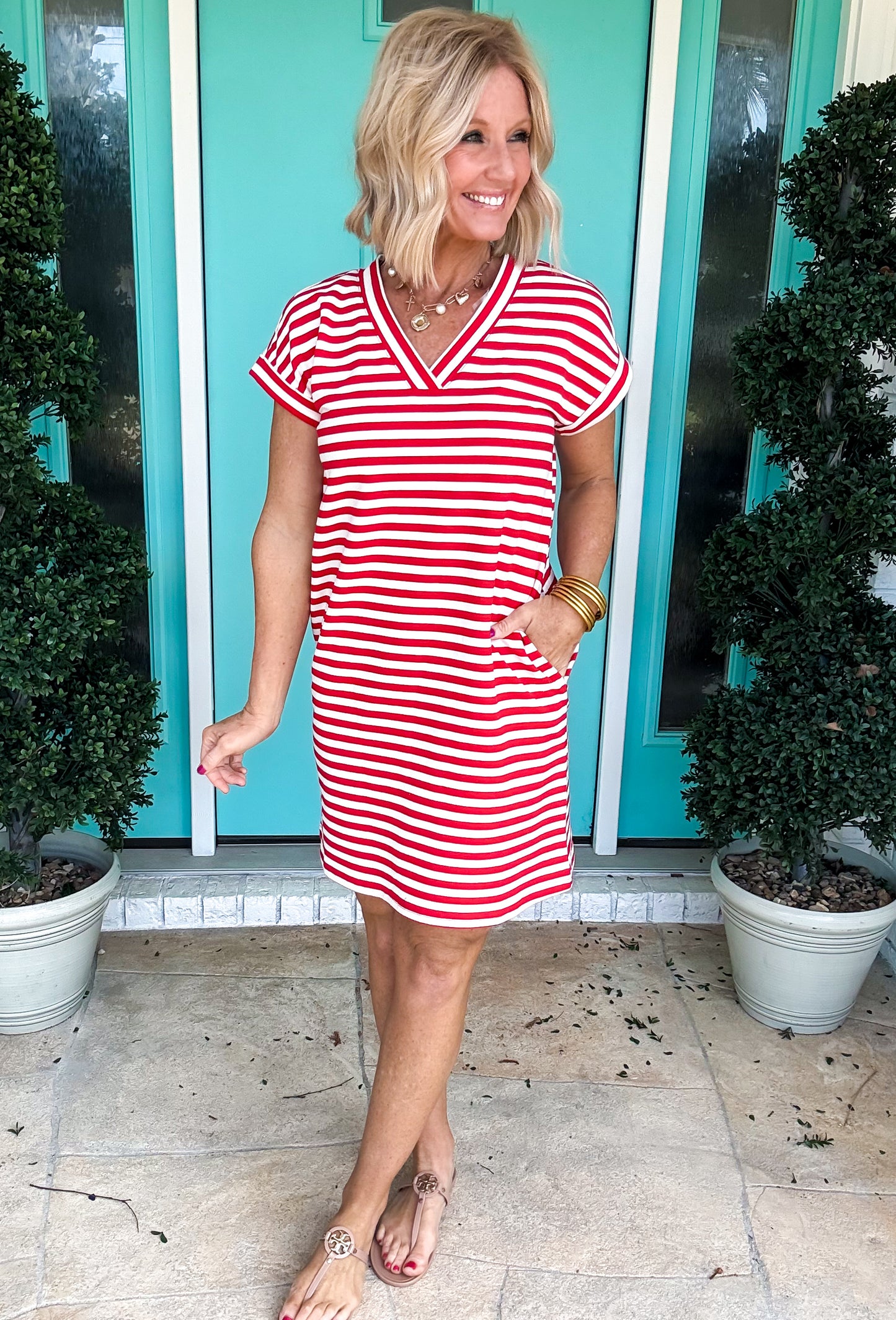 BBQ Weather Striped Dress