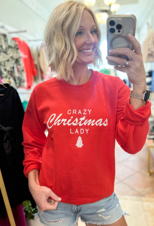 Crazy Christmas Lady Sweatshirt