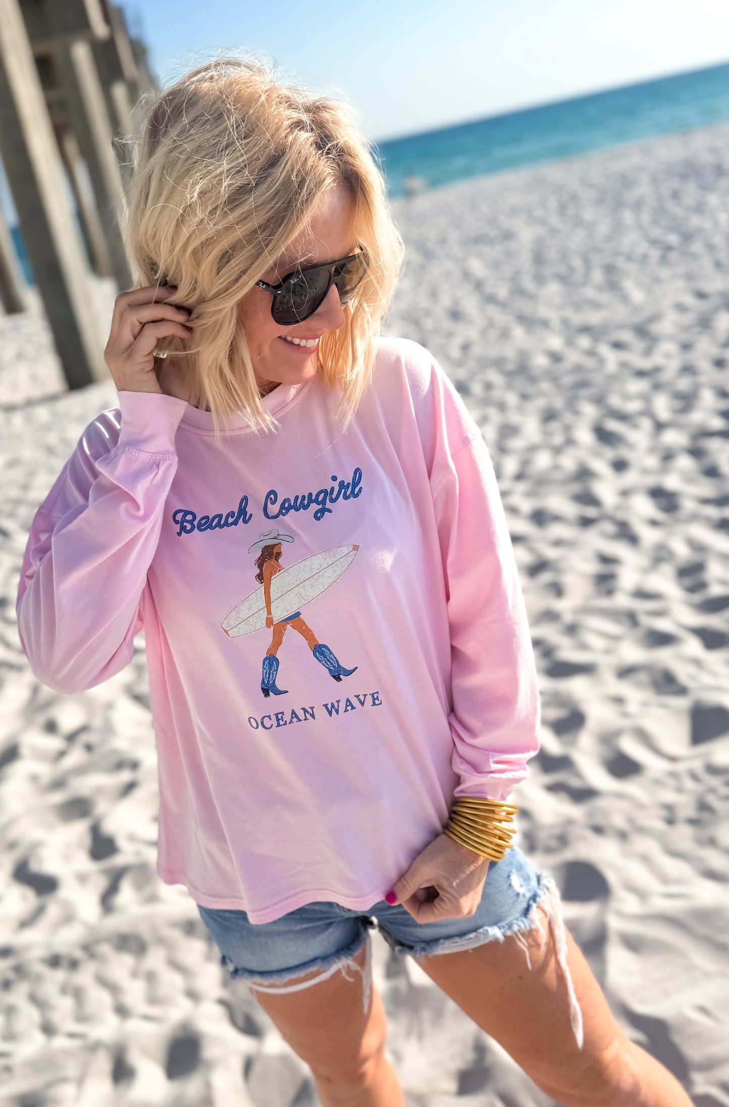 Beach Cowgirl Long Sleeve Tee