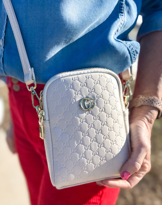 CG Buckle Quilted Crossbody Bag