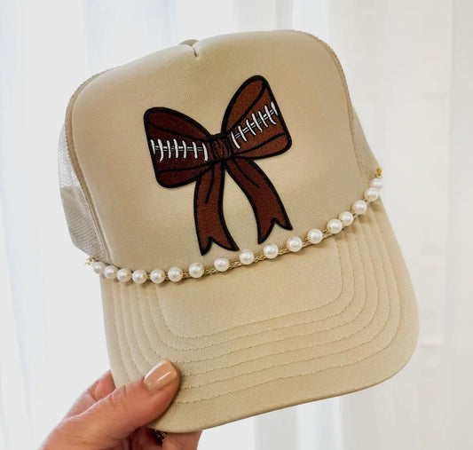 Football & Pearl Chain Trucker Hat