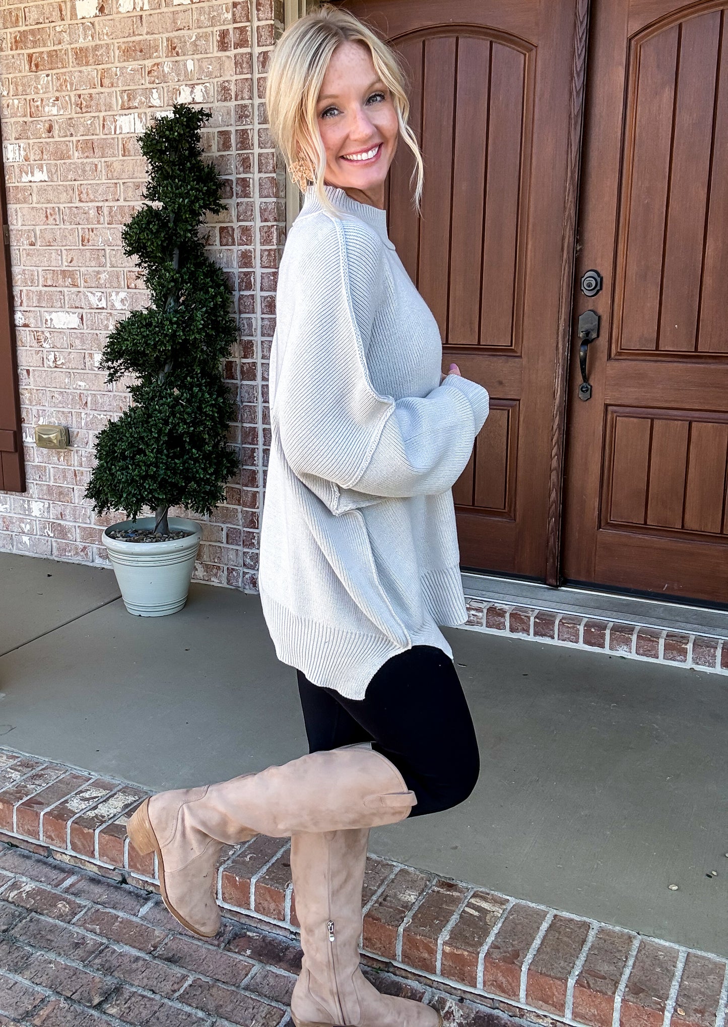 Sylvia Side Slit Oversized Sweater