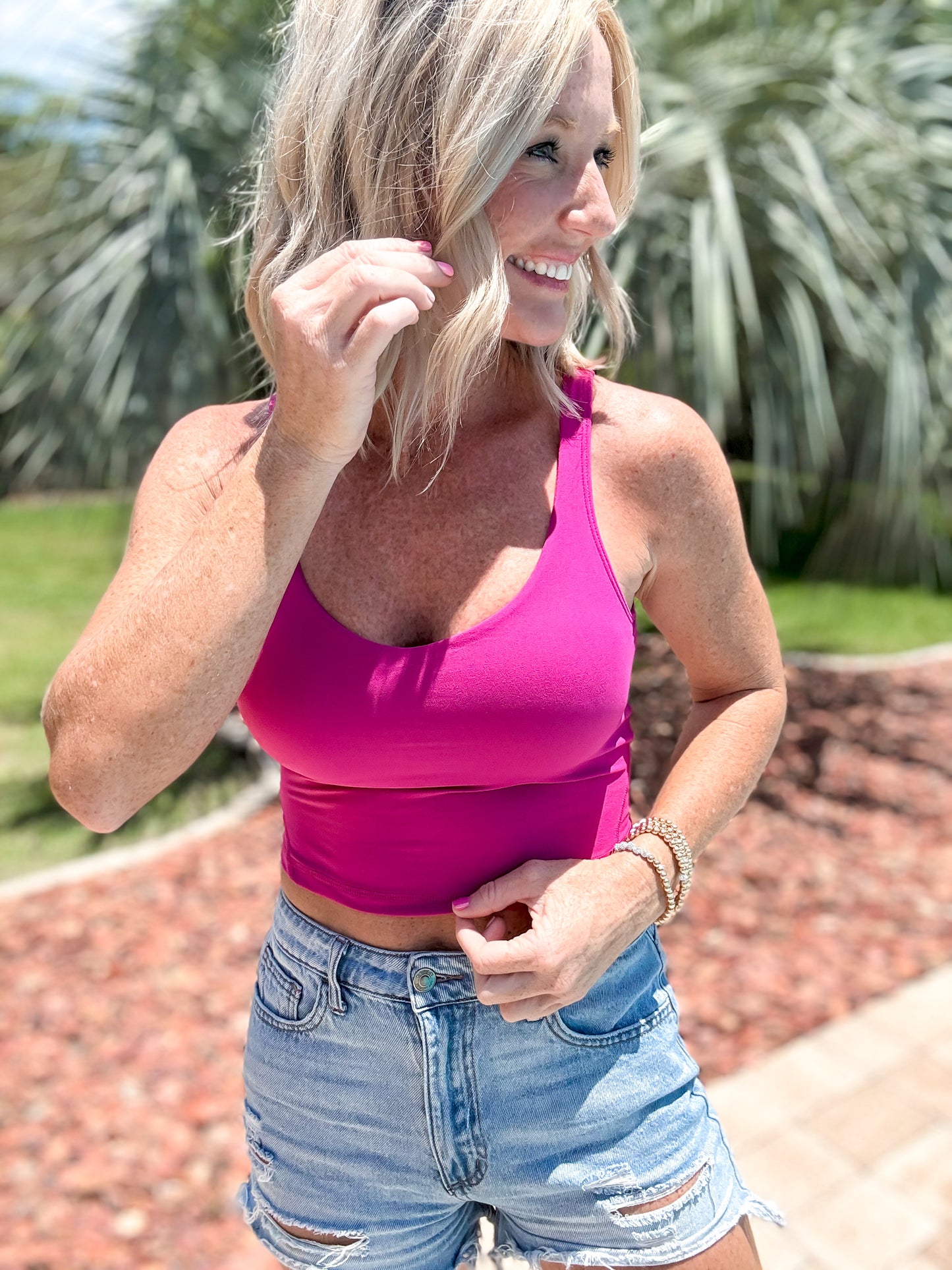 The Camilla Cropped Tank w/Pads