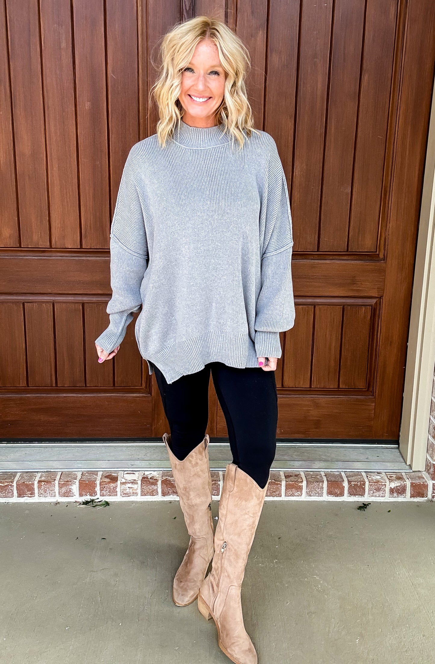 Sylvia Side Slit Oversized Sweater