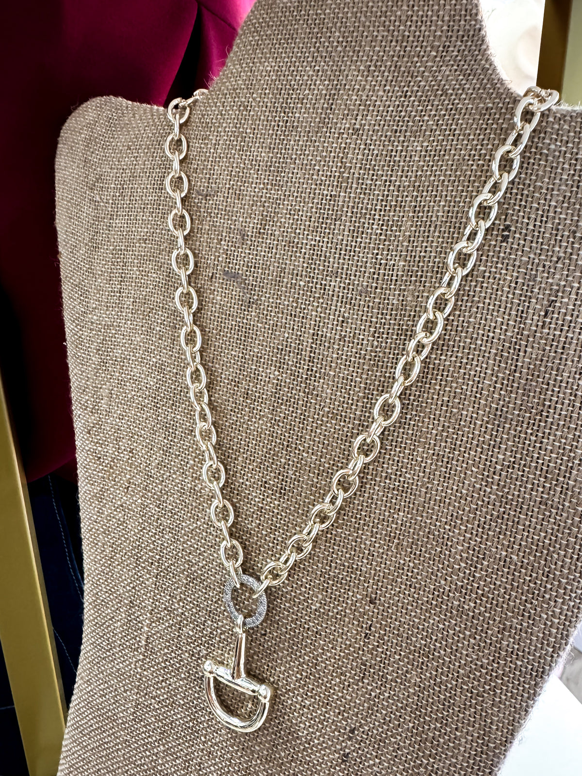 Gold Horsebit Necklace