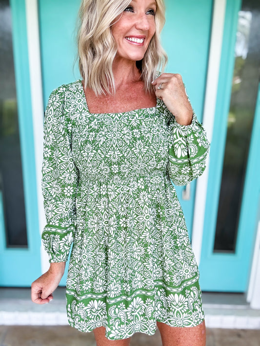 Smocked Boho Mini Dress