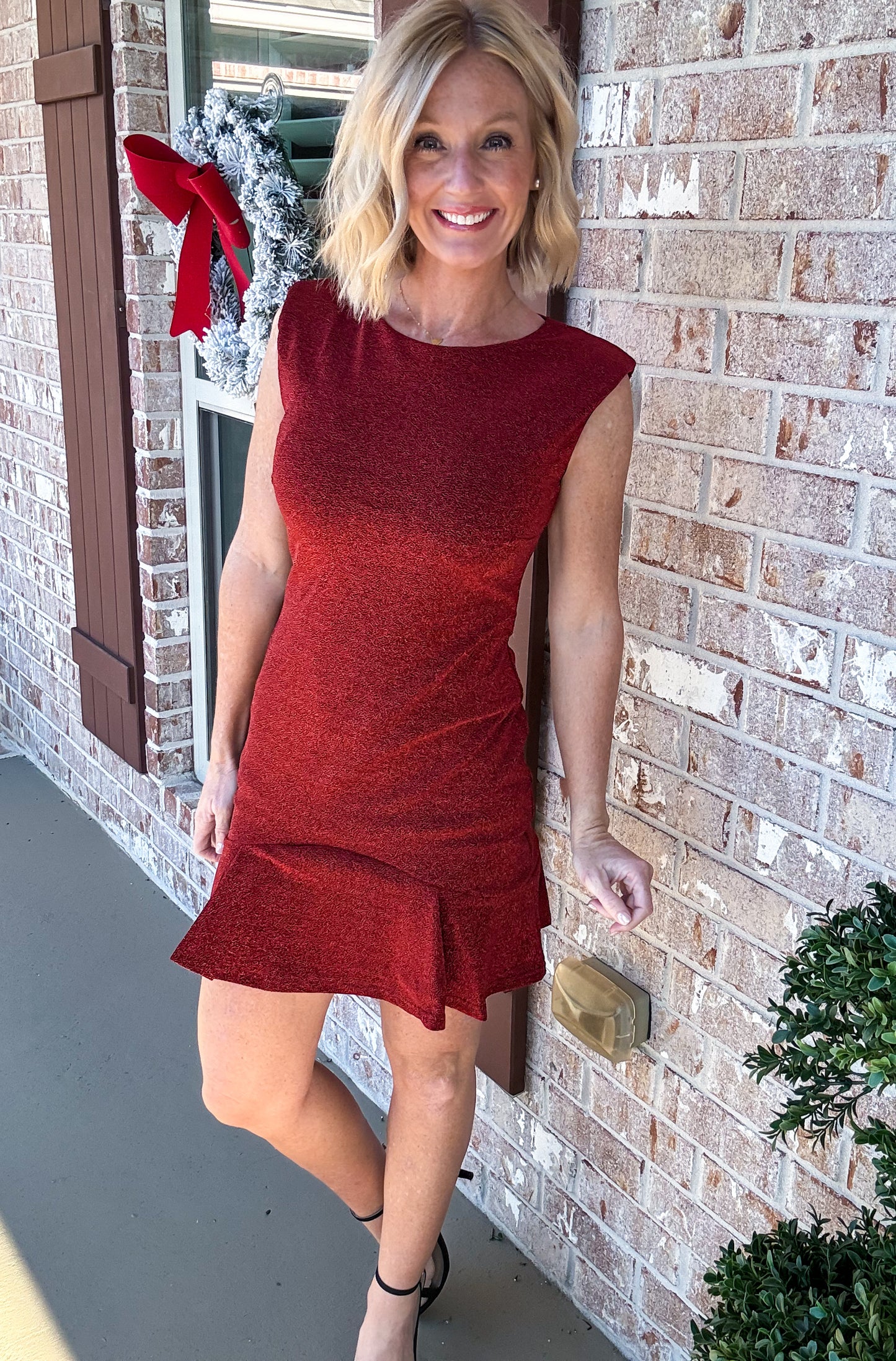 For the Holidays Metallic Dress