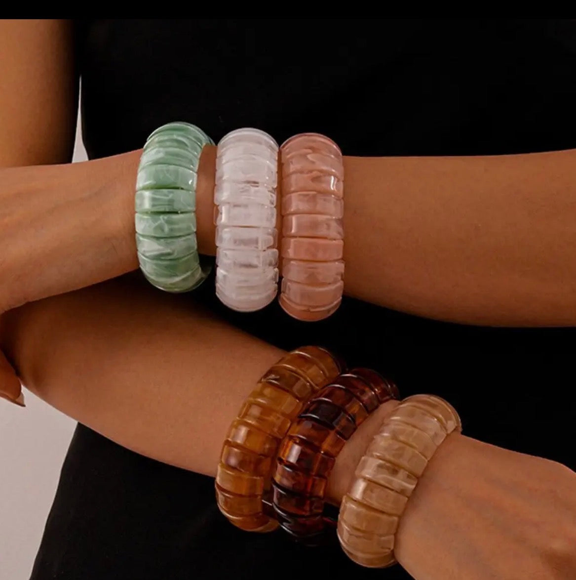The Kelsey Block Bracelet | Green