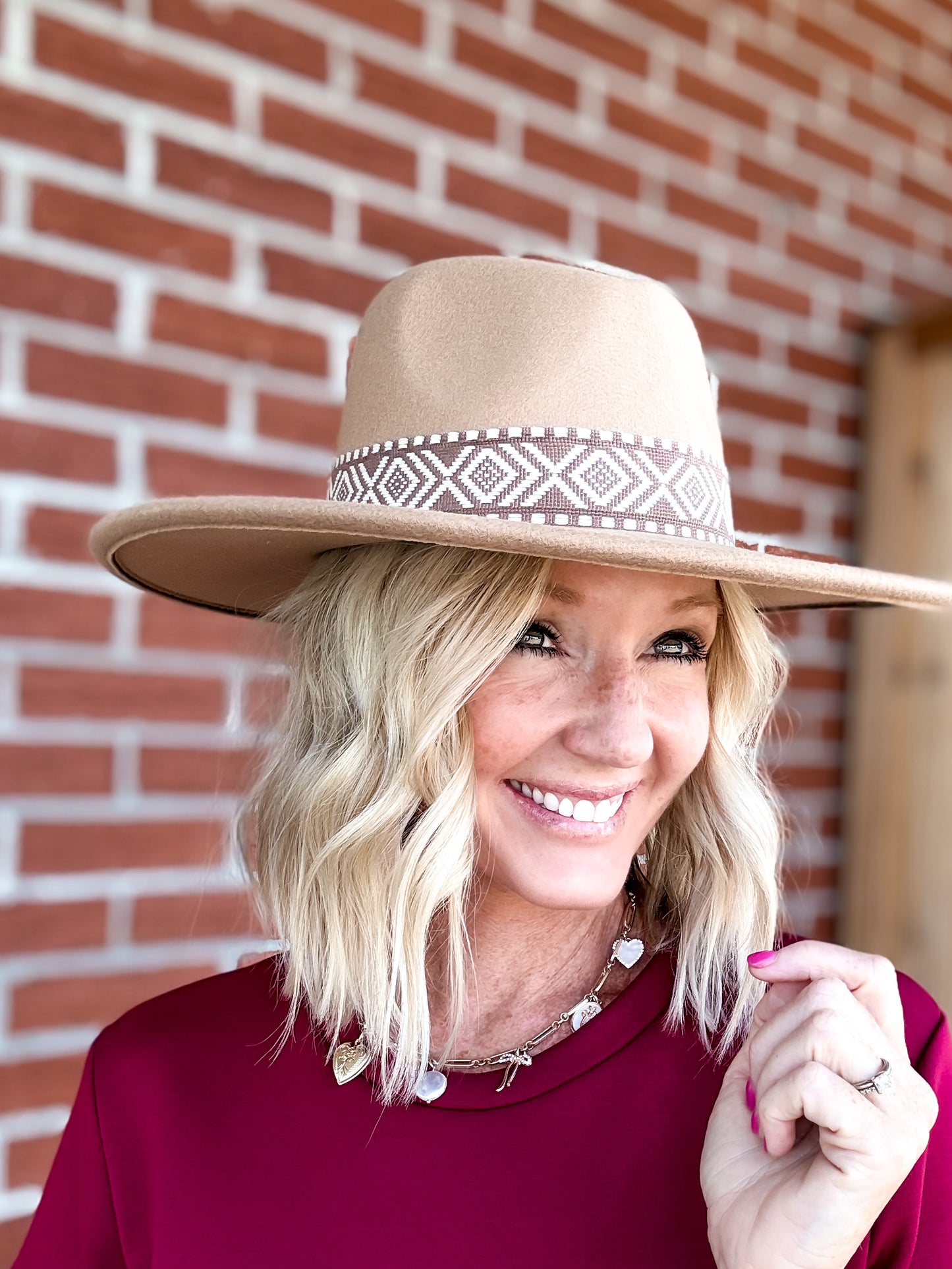 Boho Stripe Pattern Fedora Hat