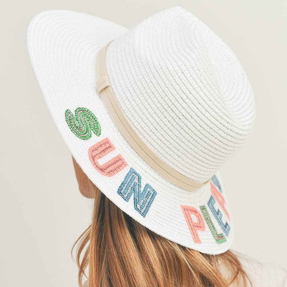 Sun Please Sequin Fedora Hat