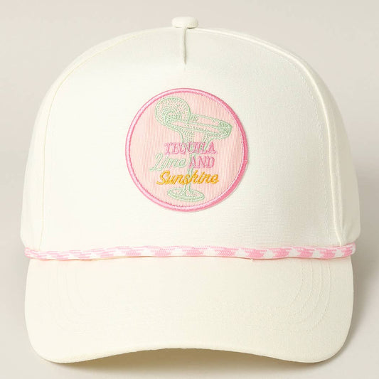 Tequila Lime and Sunshine Embroidery Trucker Hat