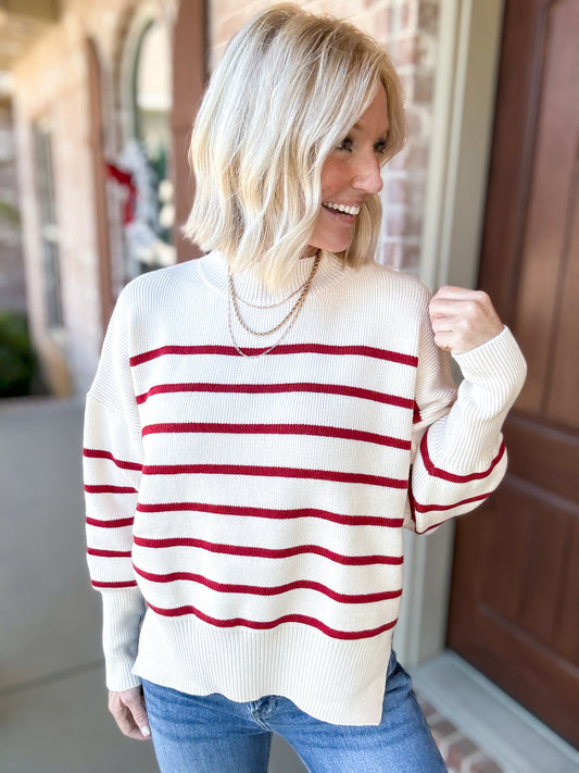 Scarlet Striped Sweater