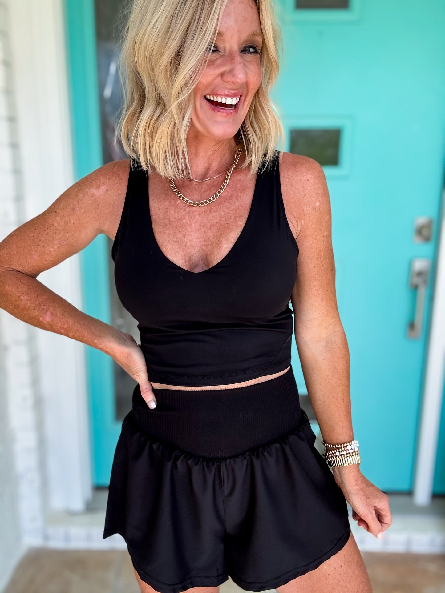 Stride & Sweat Cropped Padded Tank