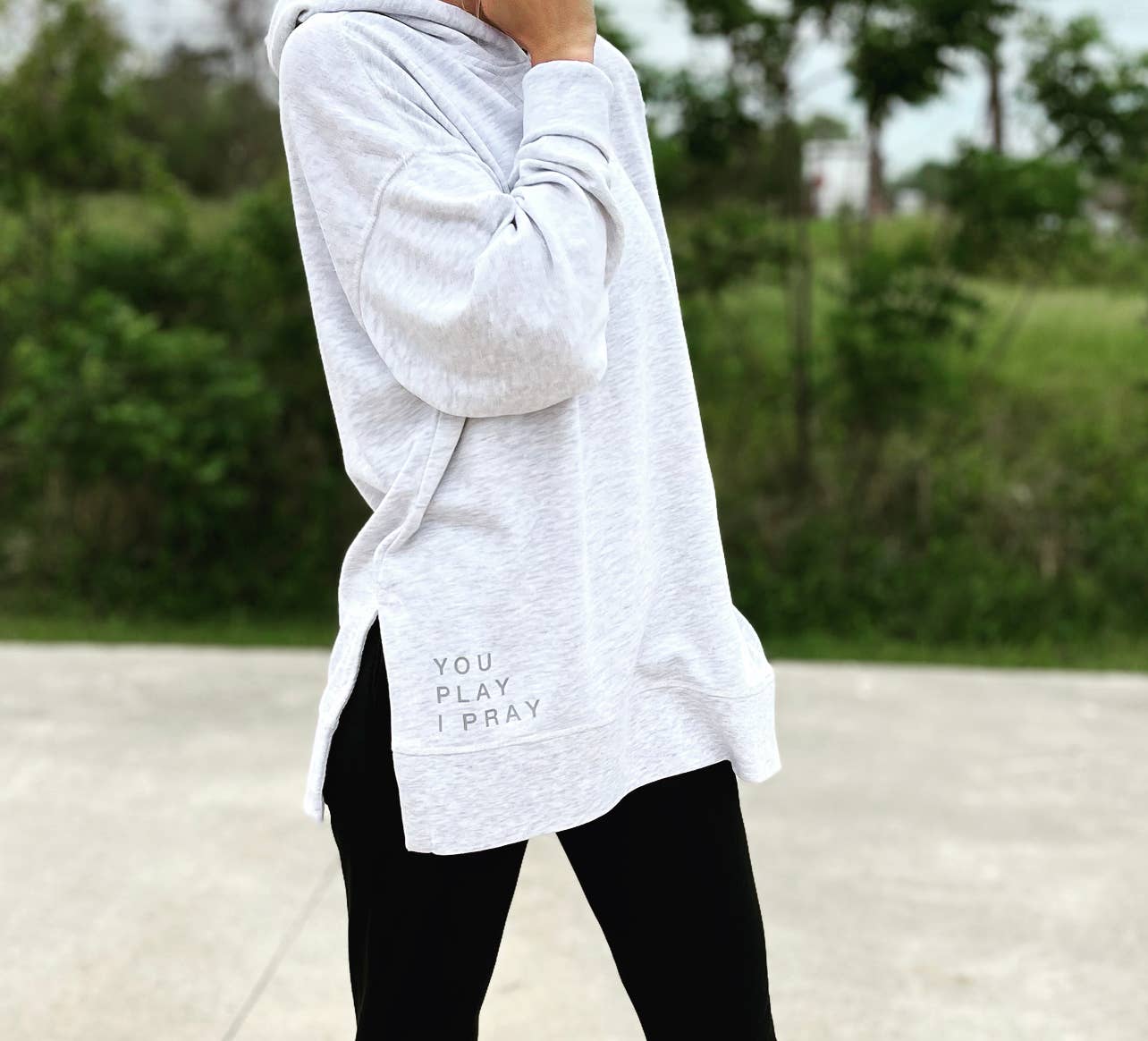 You Play I Pray Hooded Tunic