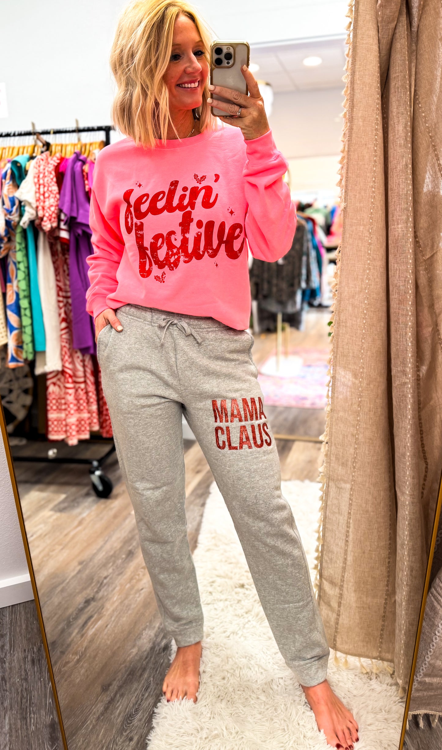 MAMA Claus Glitter Joggers