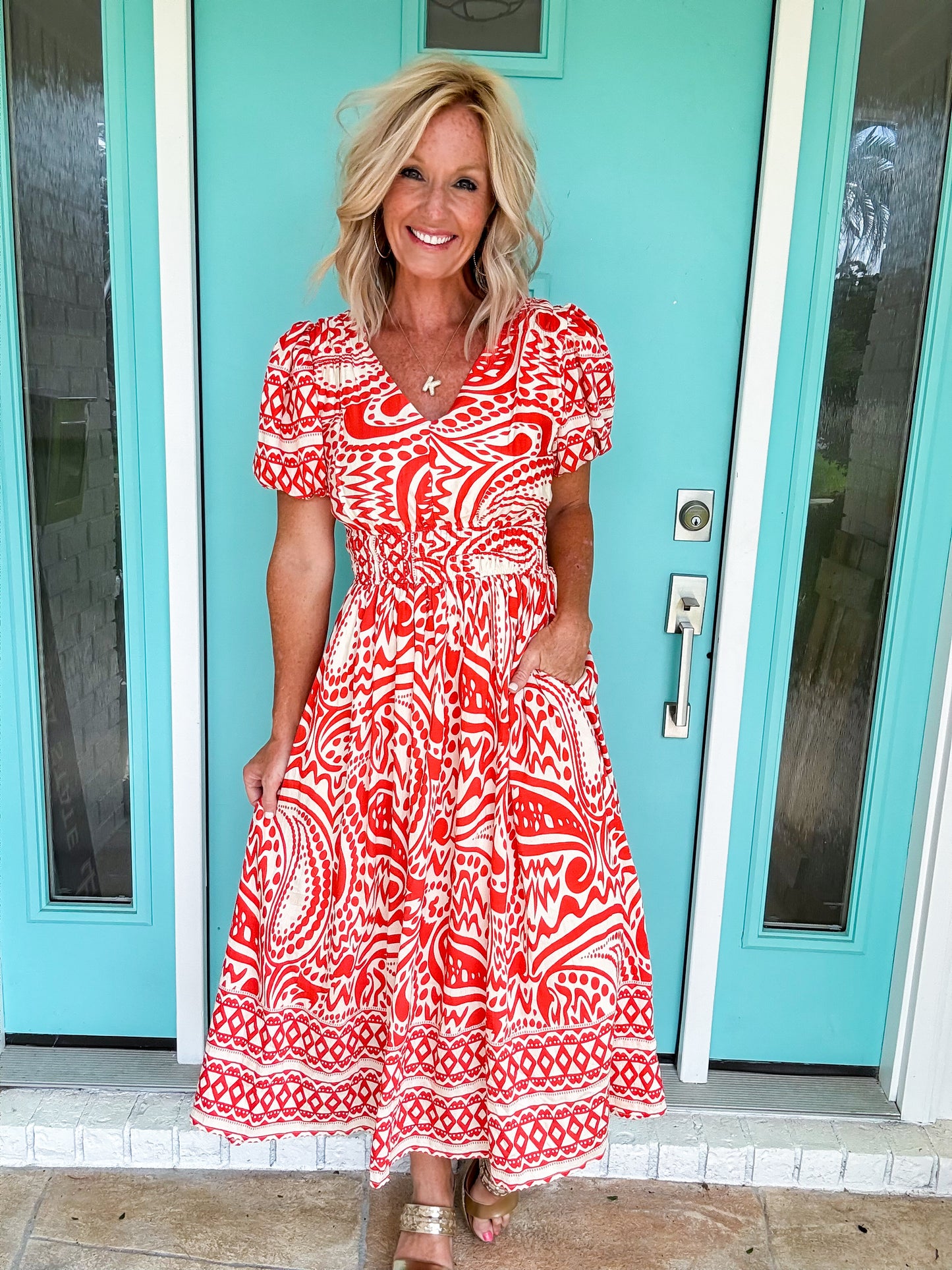 Red Blossom Dress