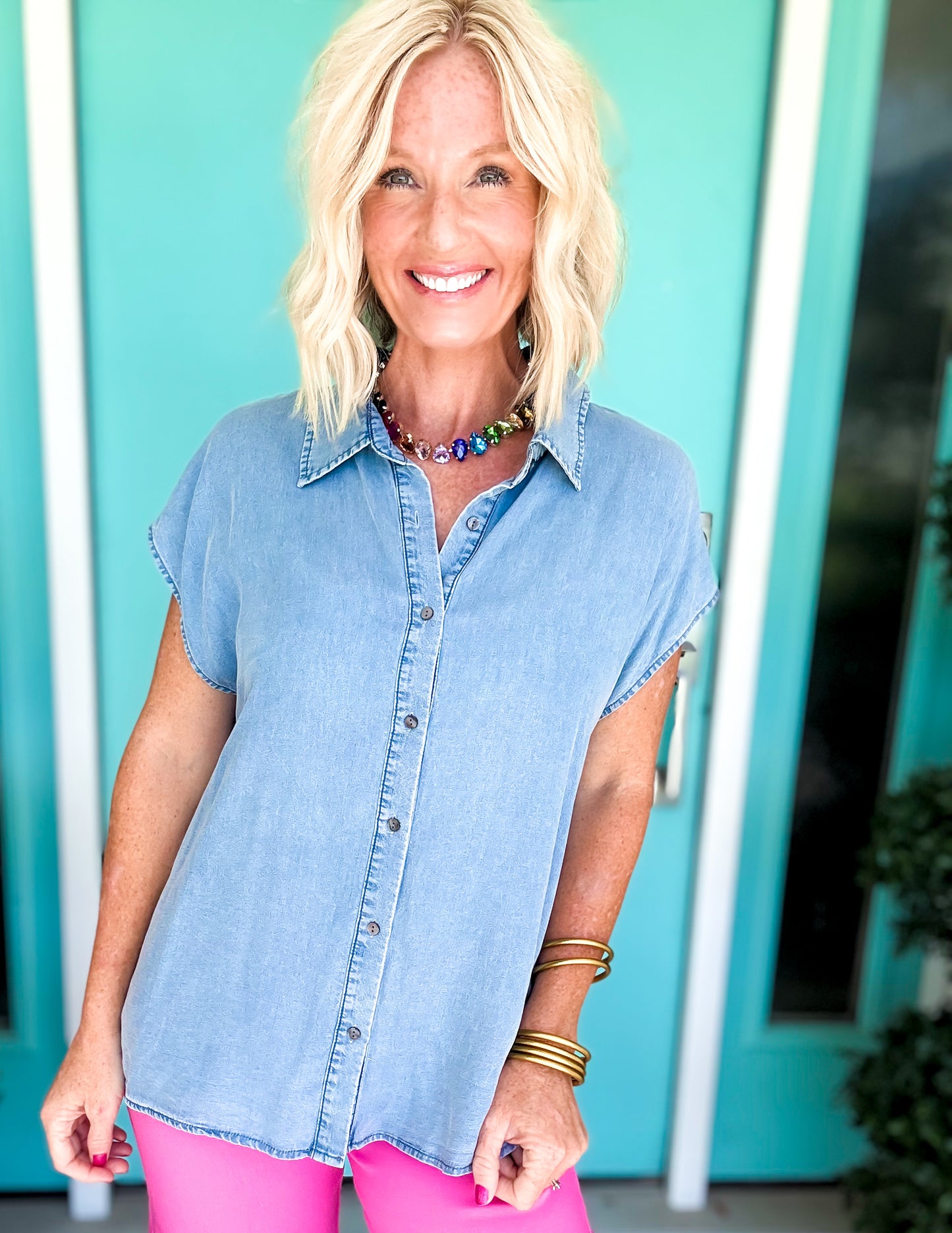 Simply Soft Chambray Top