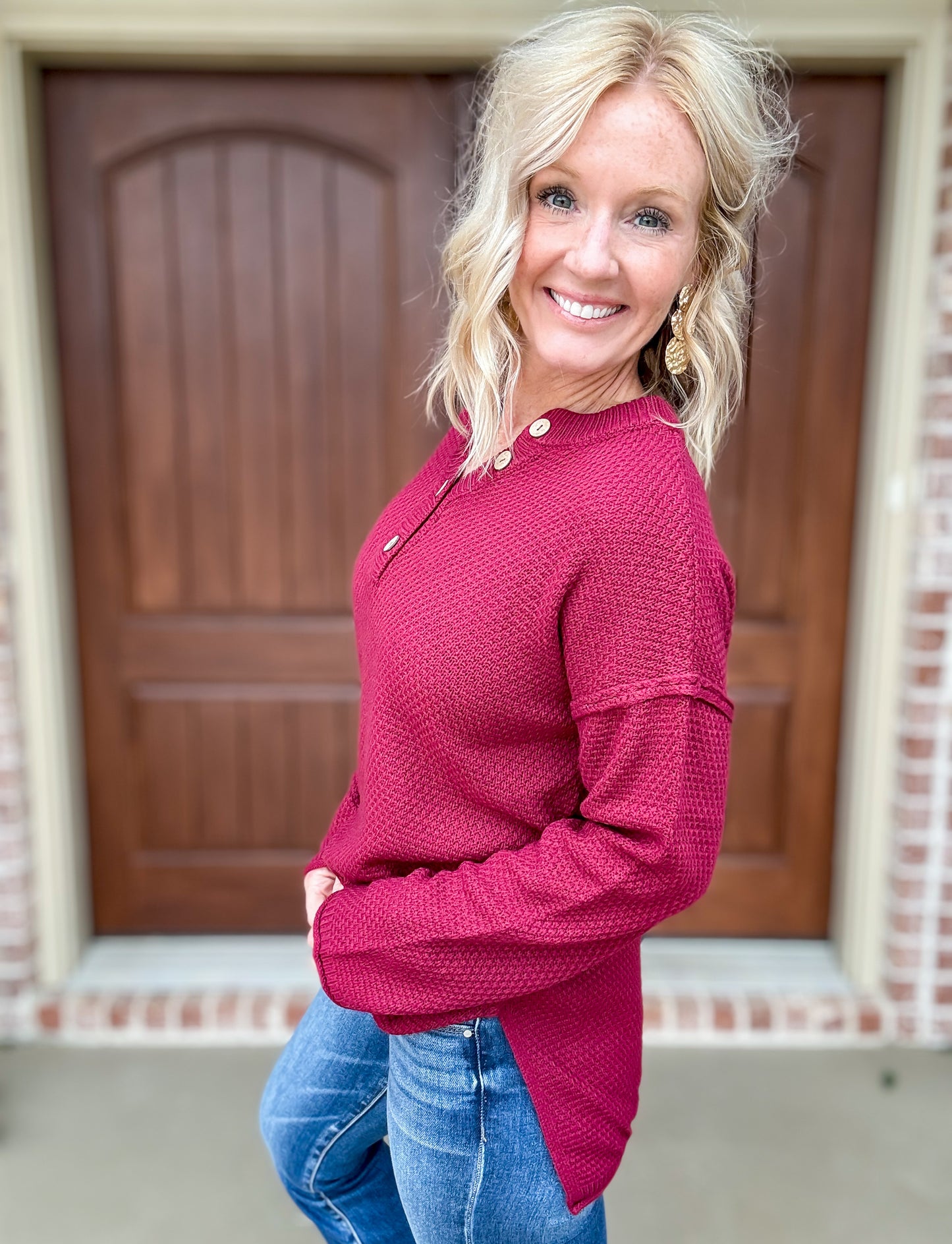 Bertha Basic Henley Sweater