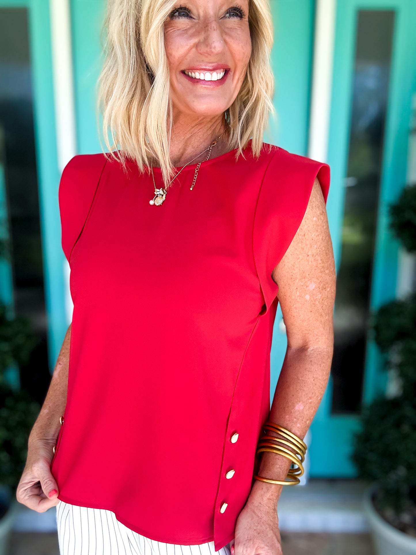 Scarlet Crest Top