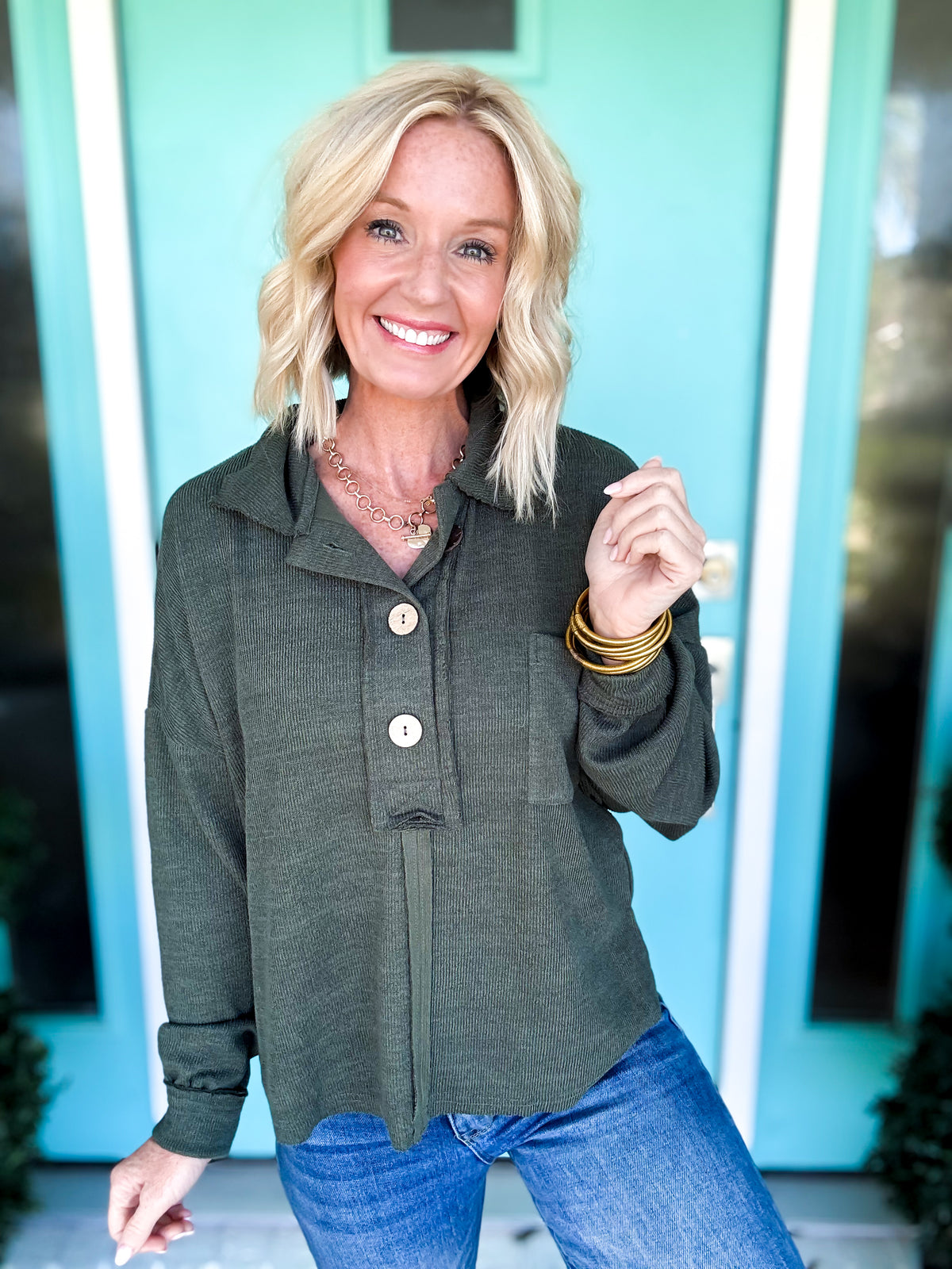 Easy Living Collared Sweater