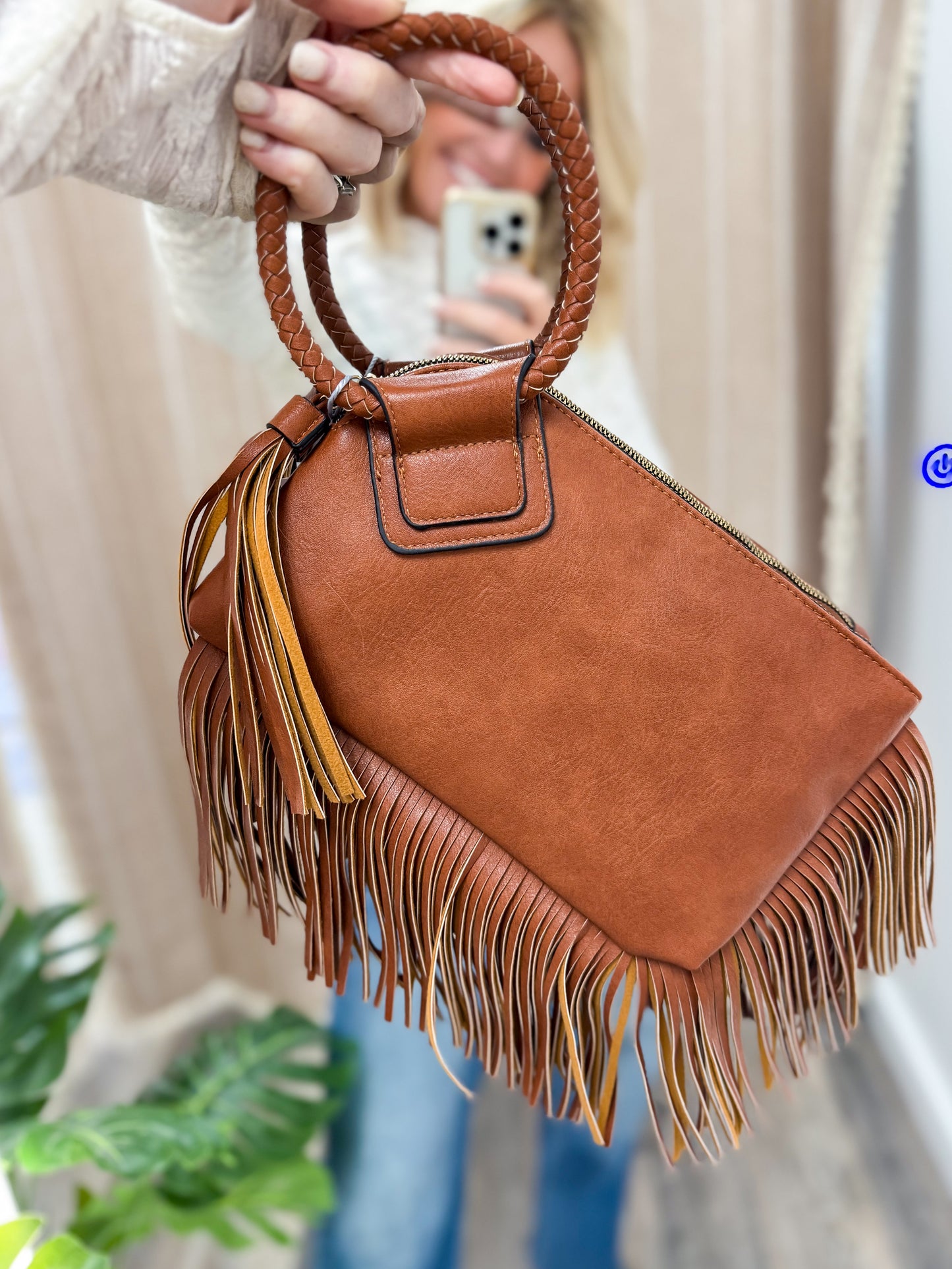 Fringe Cuff Clutch Tassel Wristlet Clutch Bag