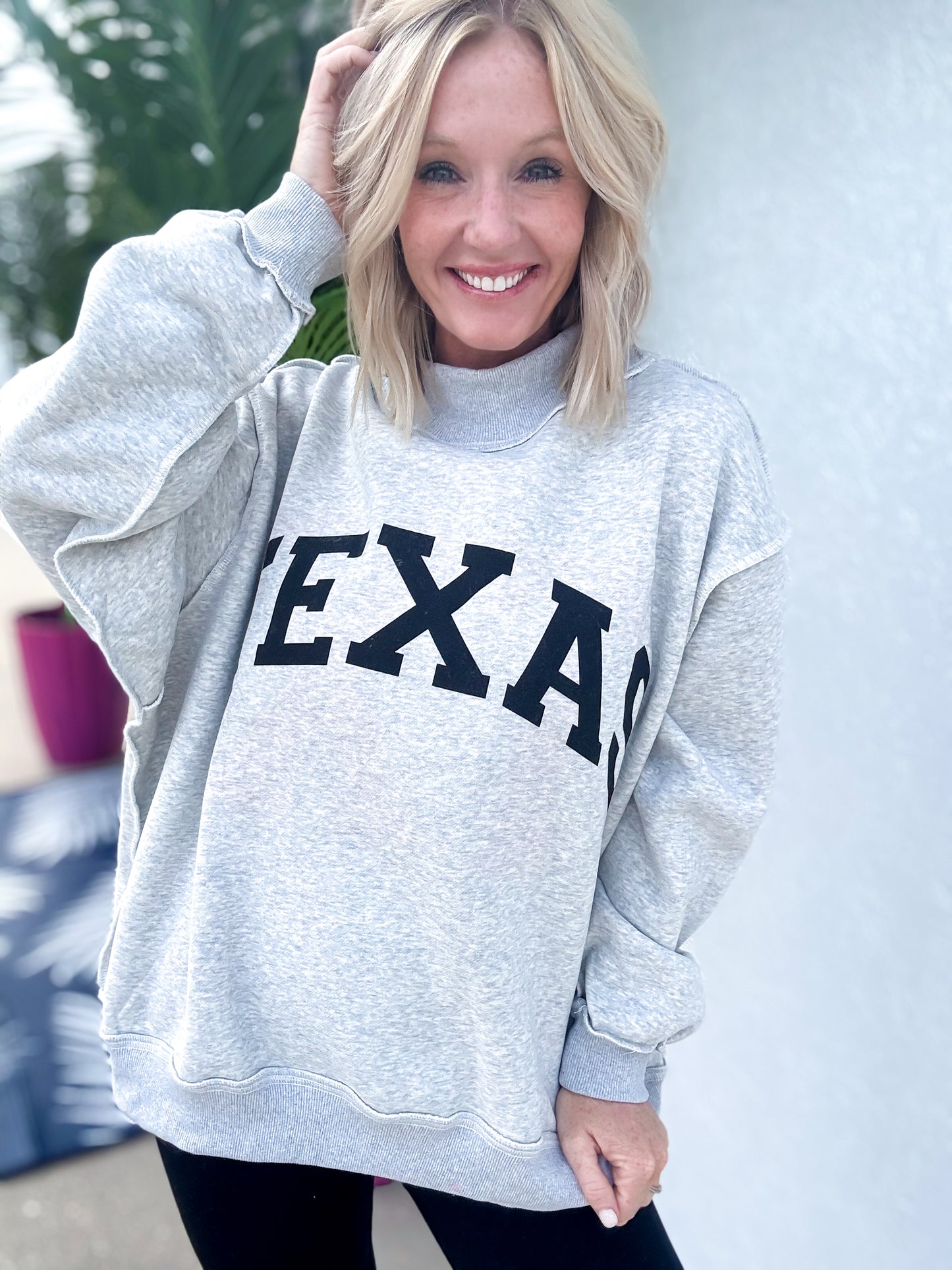 Texas Reversible Mock Neck Sweatshirt