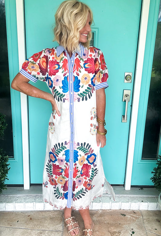 Florals & Stripes Dress