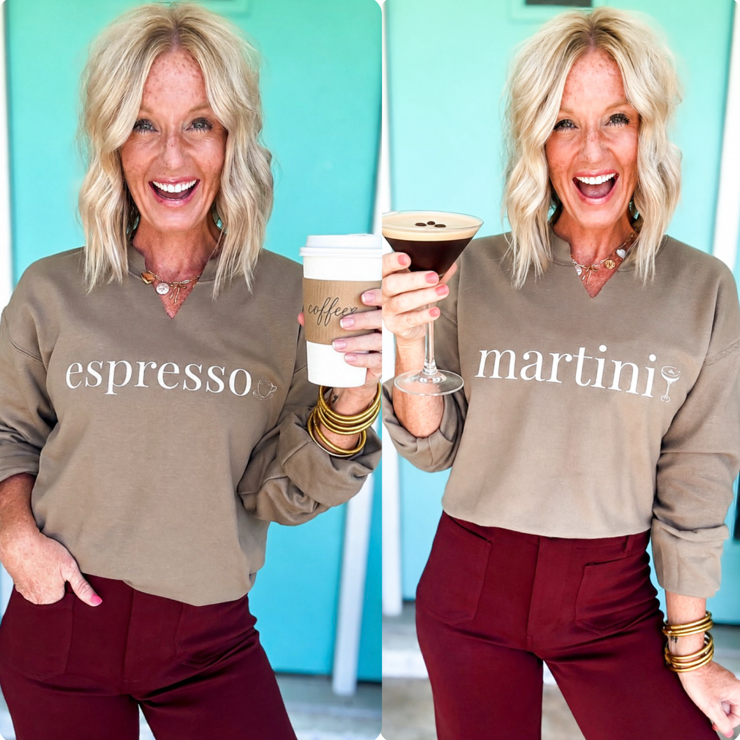 Espresso + Martini Reversible Sweatshirt