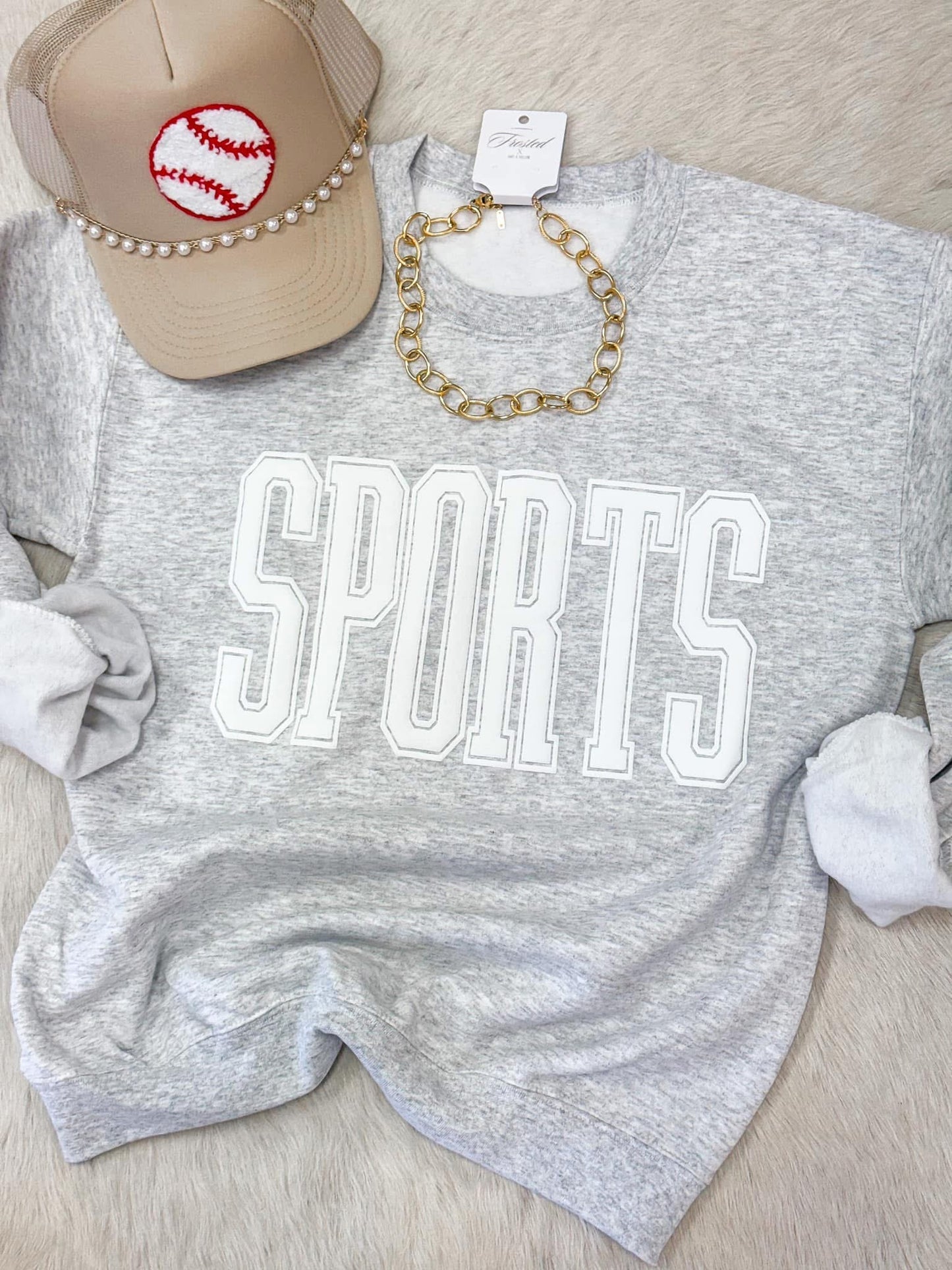 Puff Print Sports Sweatshirt