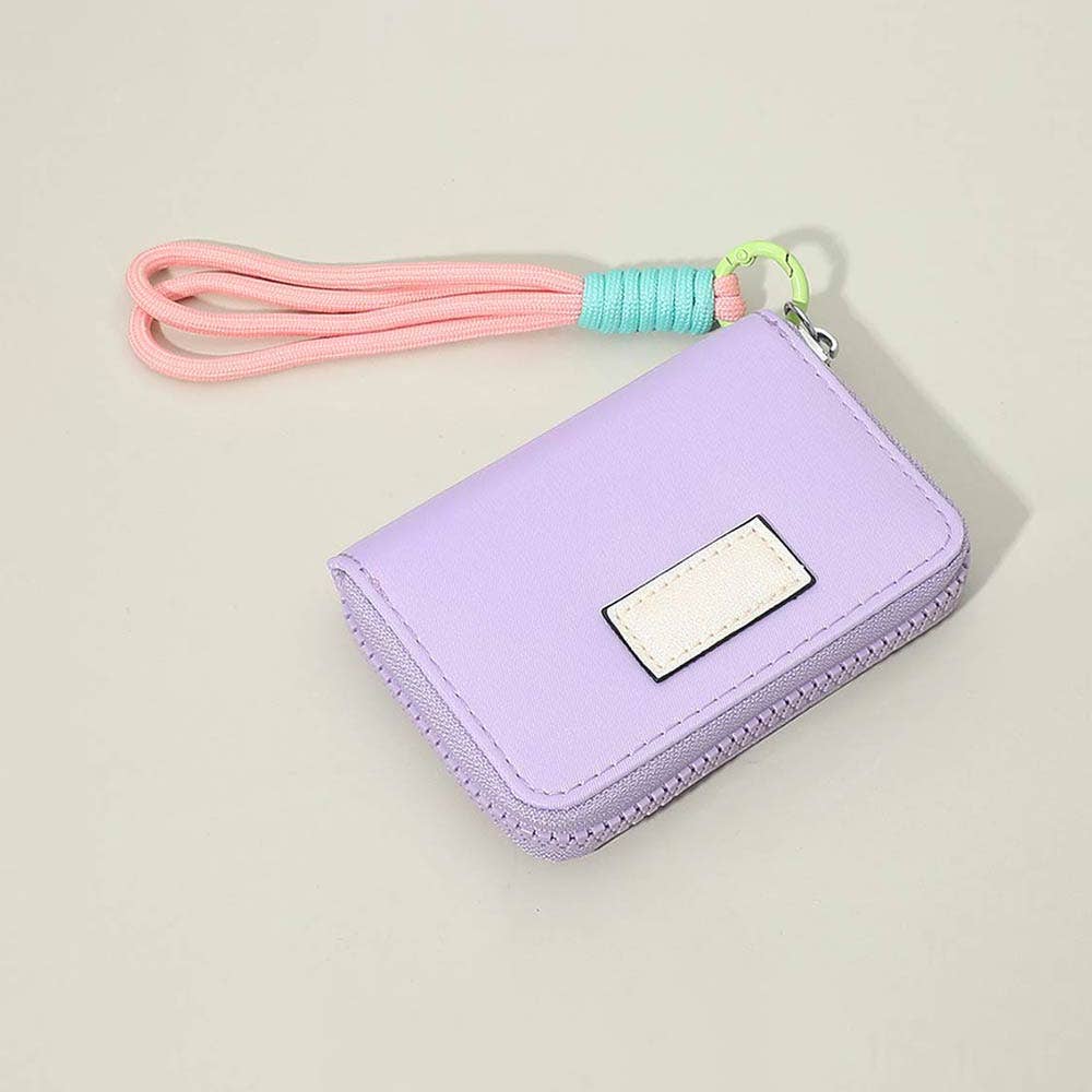 Compact Zip Around Mini Wallet