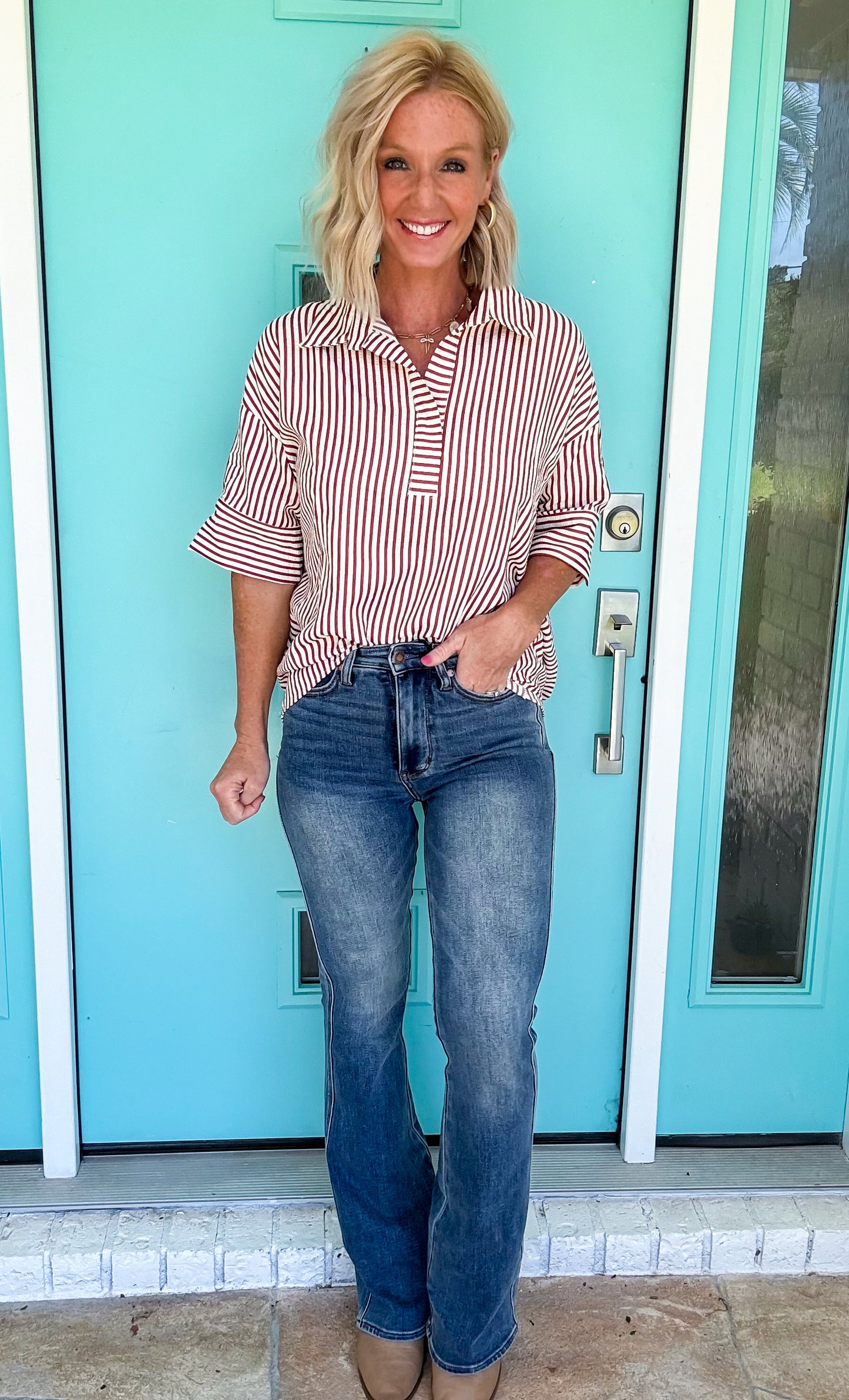 Autumn Breeze Striped Top