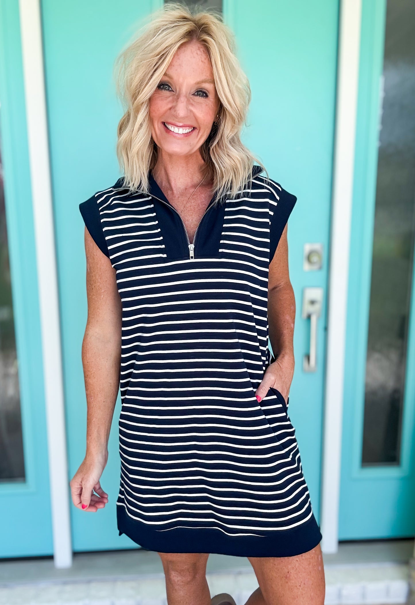 Navy Days Striped Dress