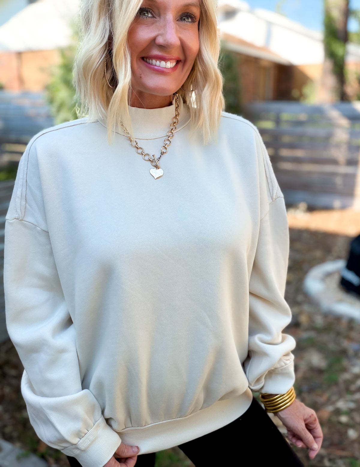 Crisp Air Mock Neck Sweatshirt