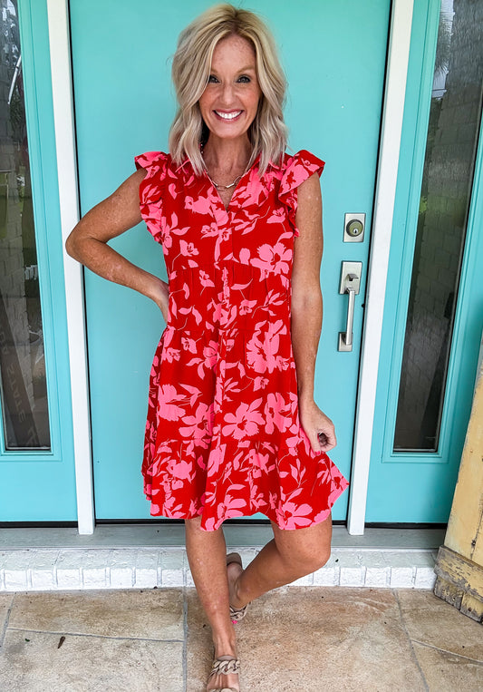 Enough for Me Umgee Dress -- Red