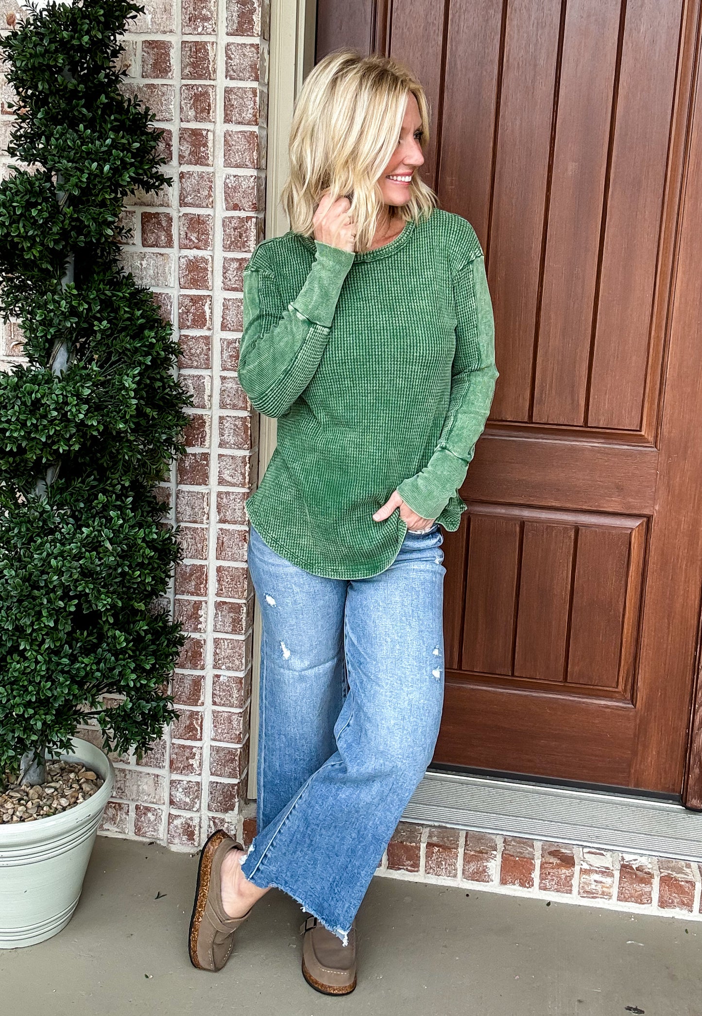 Wobble Baby Waffle Knit Top