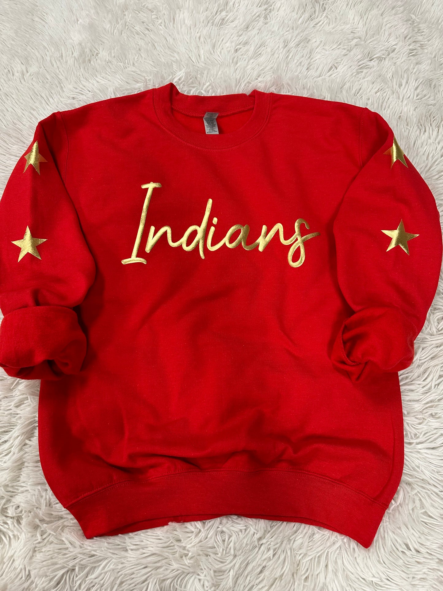 Indians Metallic Puff Sweatshirt