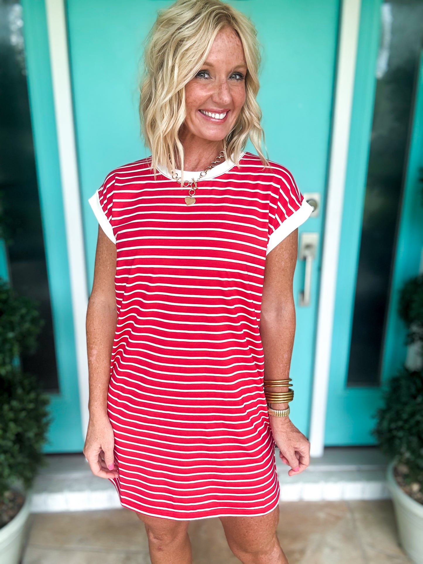 Throw On & Go Striped Dress