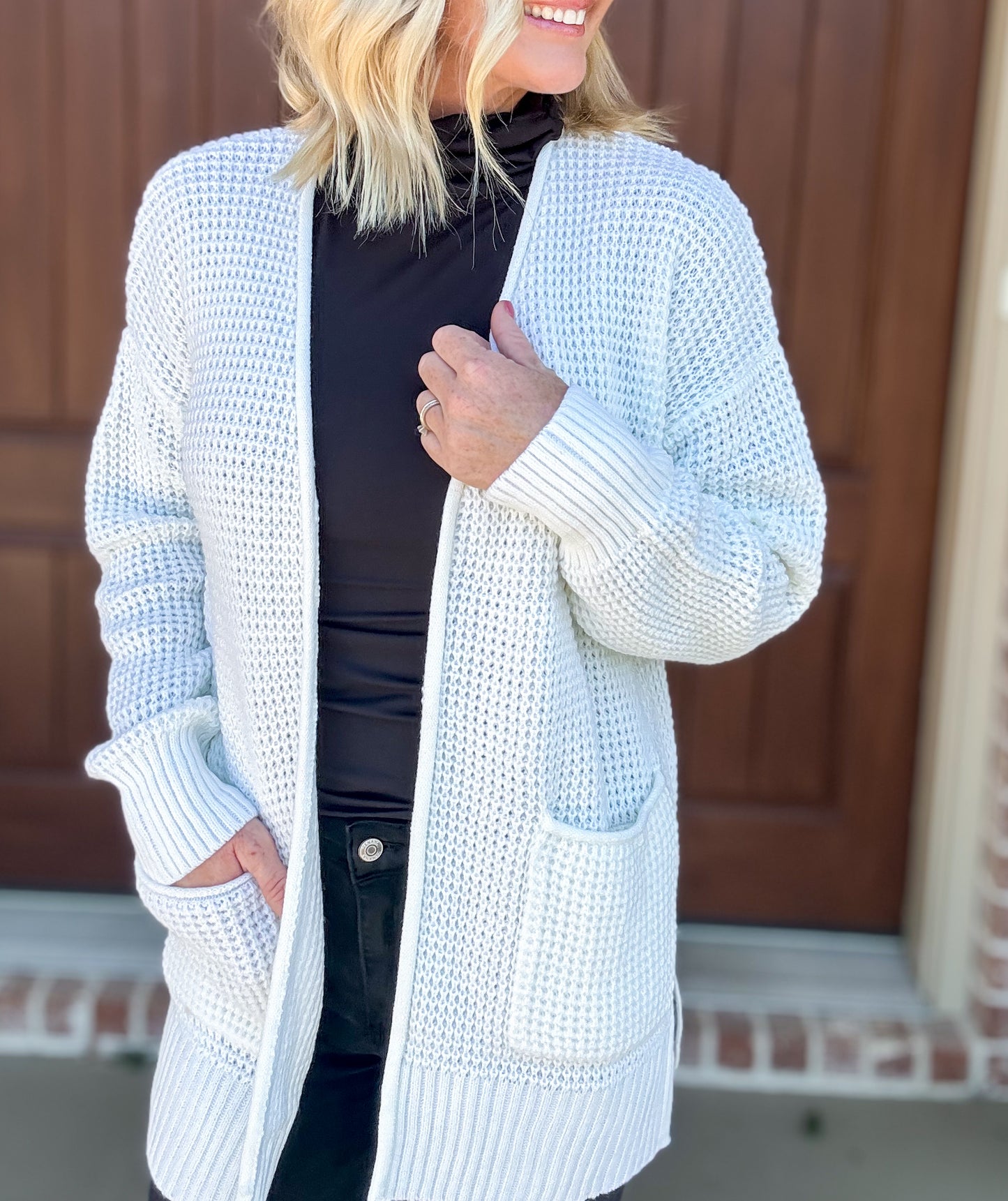 Work It Waffle Sweater Cardigan