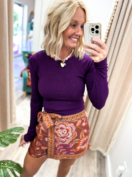 Terra Cotta State of Mind Skort